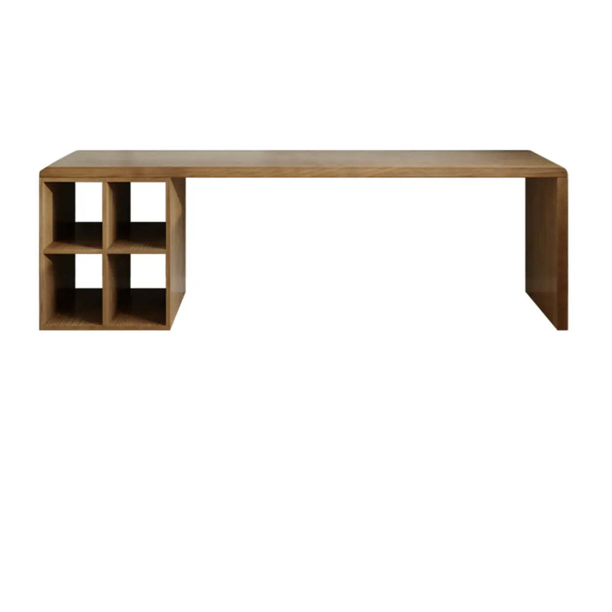 Wooden Rectangular Writing Desk with Shelf
