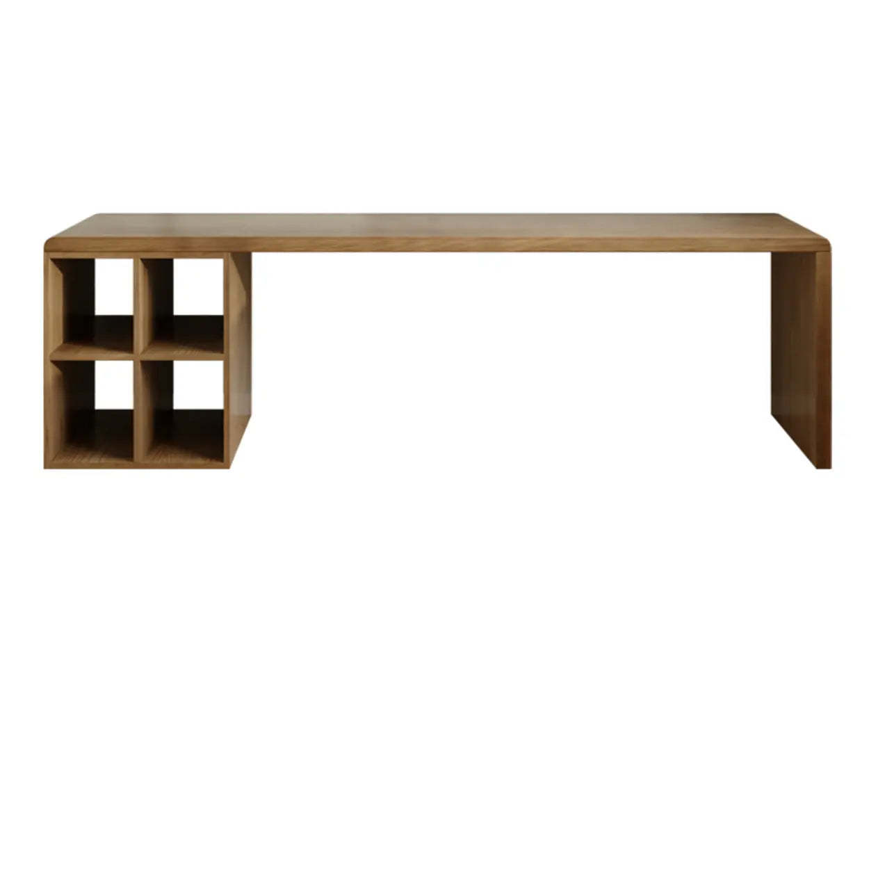 Wooden Rectangular Writing Desk with Shelf