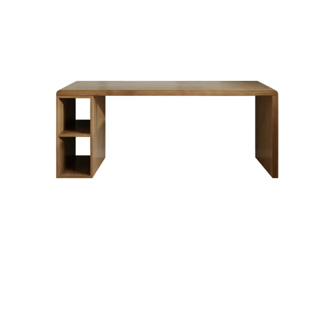 Wooden Rectangular Writing Desk with Shelf — Table Only
