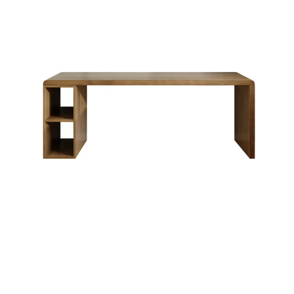 Wooden Rectangular Writing Desk with Shelf — Table Only
