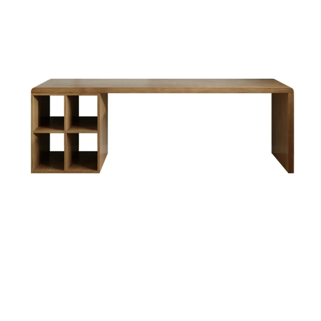 Wooden Rectangular Writing Desk with Shelf