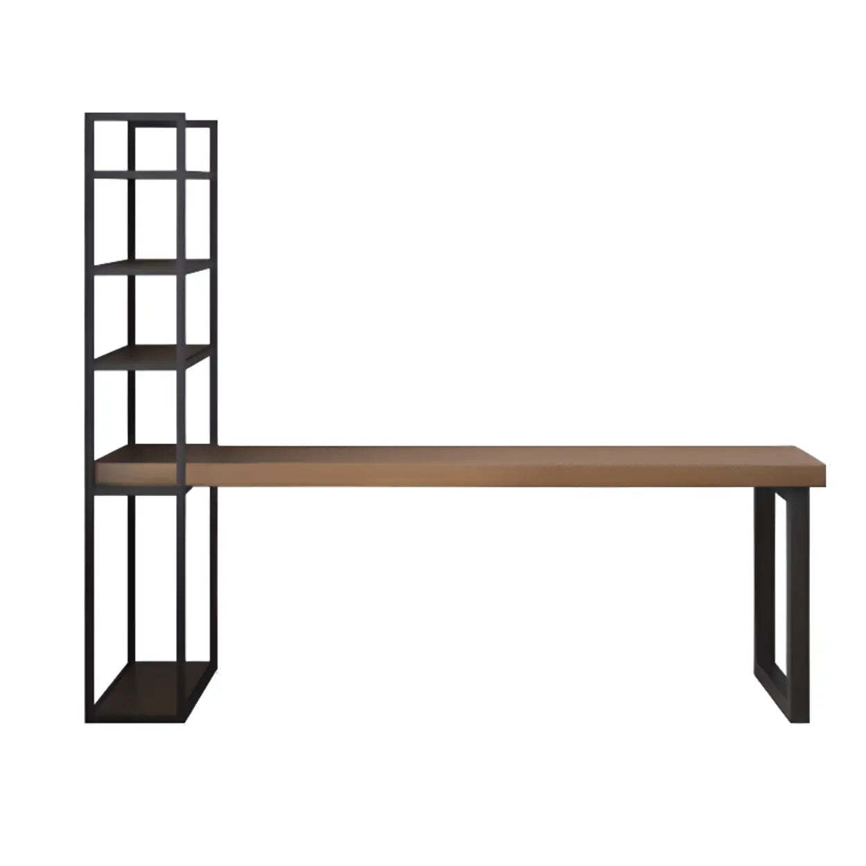 Lighom modern rectangle desk wood desks — 79"L x 24"W x 73"H