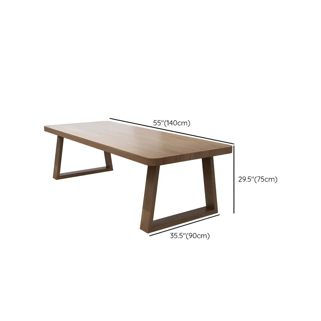 Pine Wood Multi-Person Sled Writing Desk