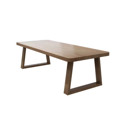 Pine Wood Multi-Person Sled Writing Desk — Table Only