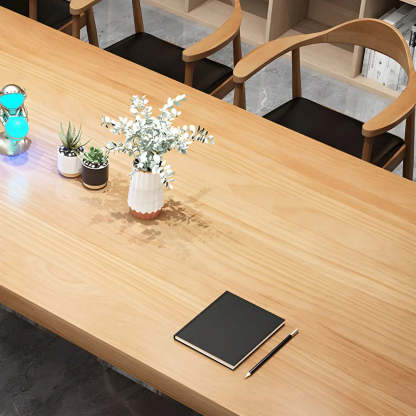 Pine Wood Multi-Person Sled Writing Desk — Table Only