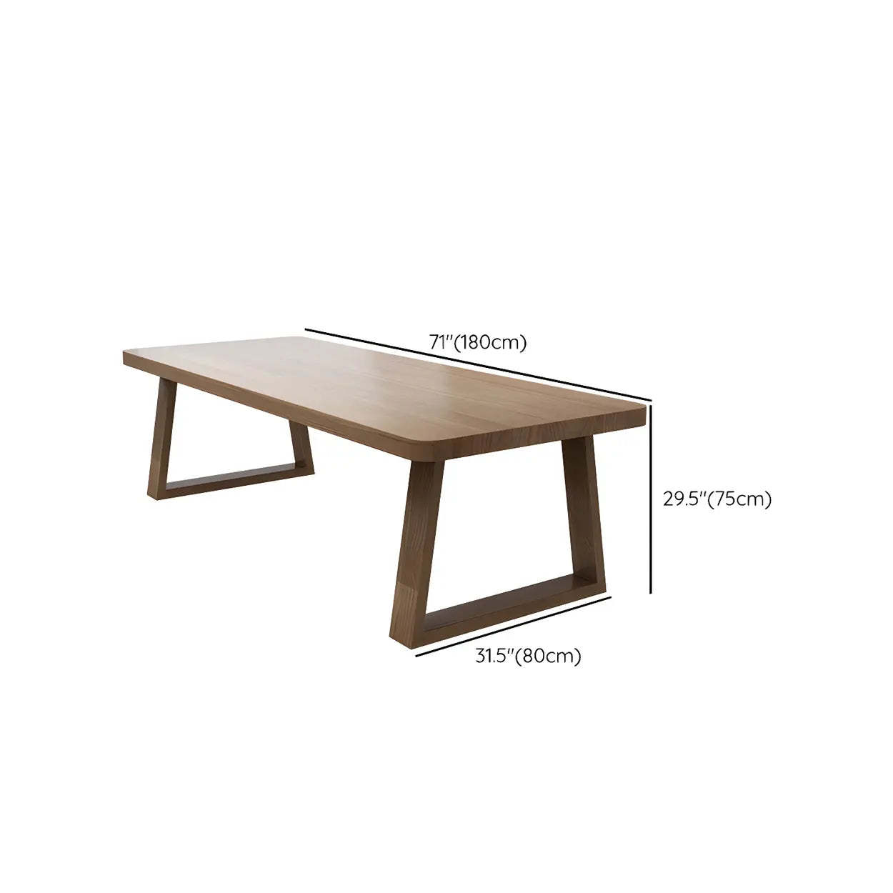 Pine Wood Multi-Person Sled Writing Desk