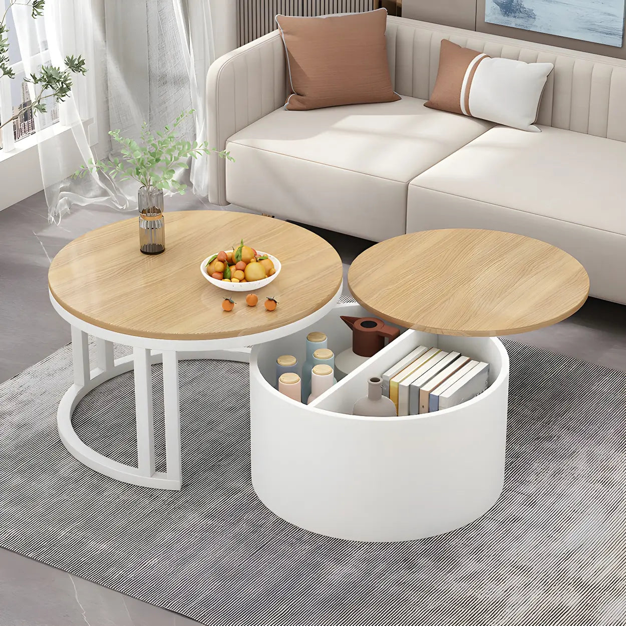 Round Storage Nesting Coffee Tables