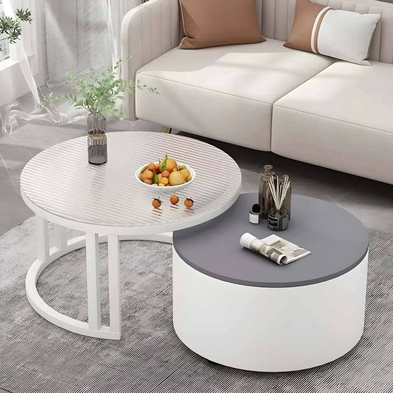 Round Storage Nesting Coffee Tables