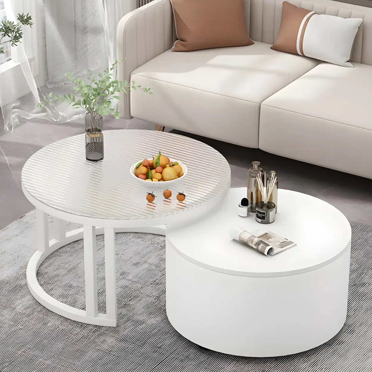 Round Storage Nesting Coffee Tables