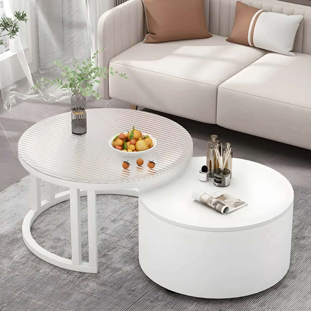 Round Storage Nesting Coffee Tables