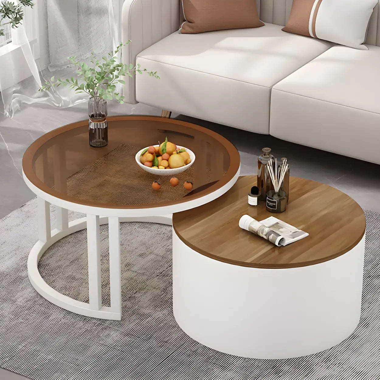 Round Storage Nesting Coffee Tables