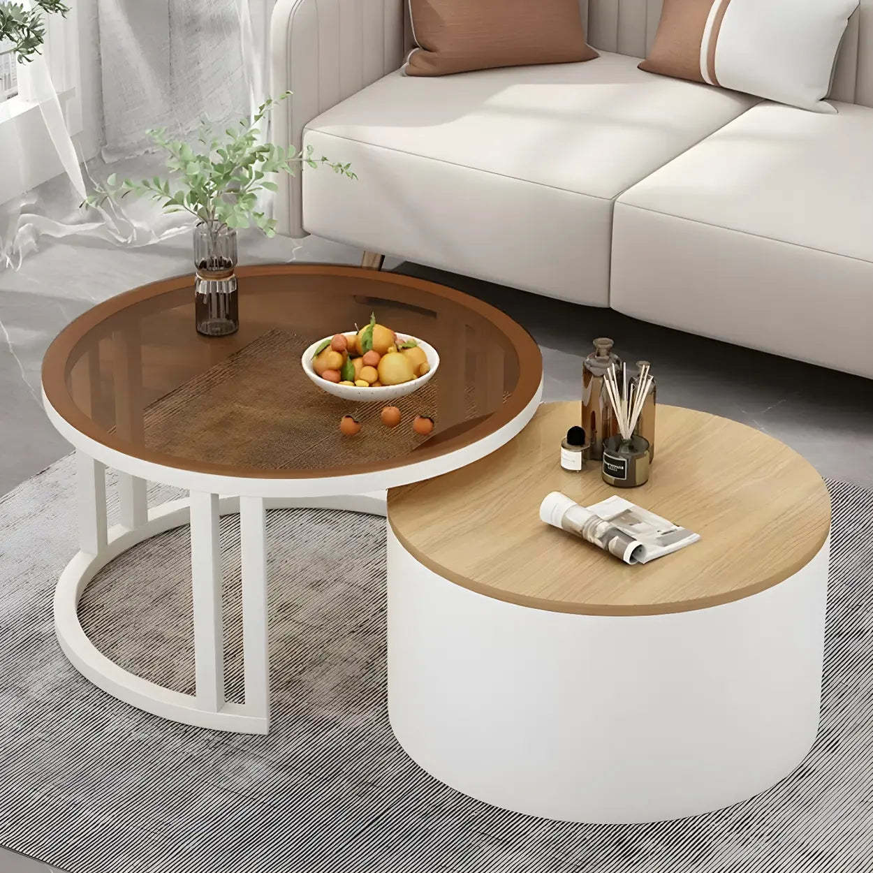 Round Storage Nesting Coffee Tables