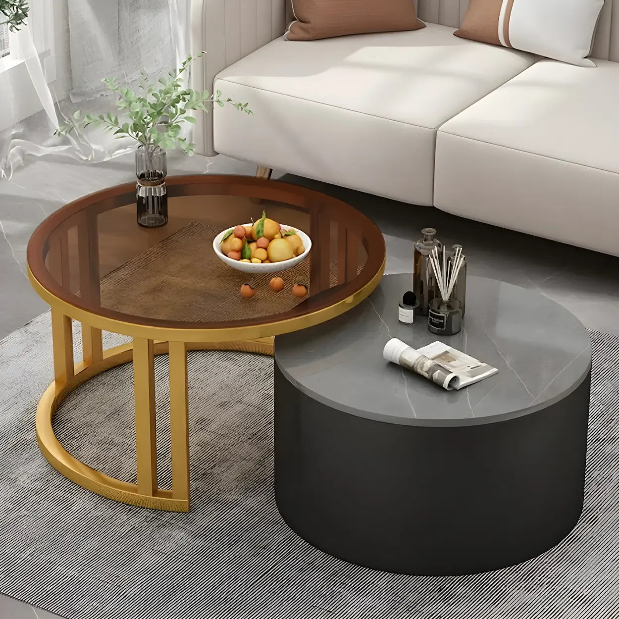Round Storage Nesting Coffee Tables