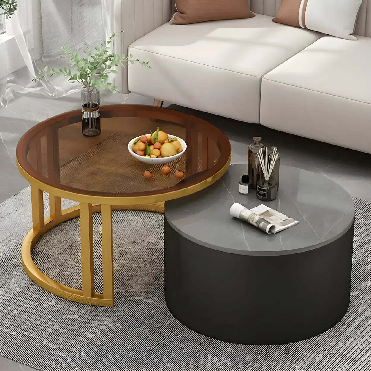 Round Storage Nesting Coffee Tables