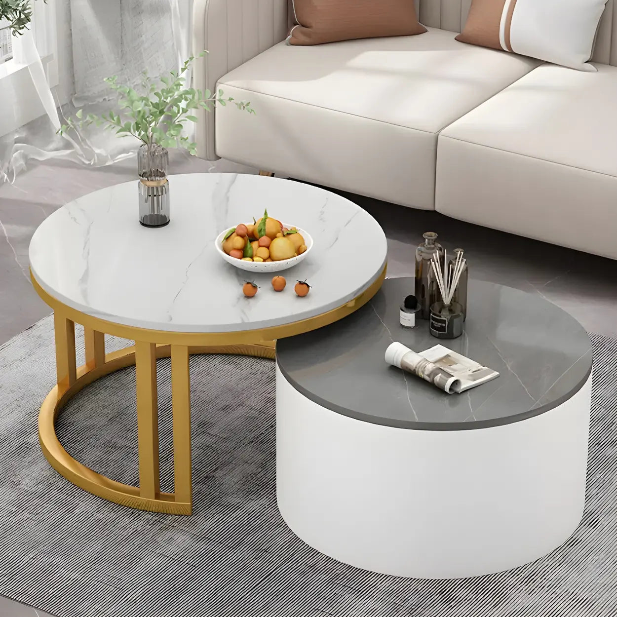 Round Storage Nesting Coffee Tables