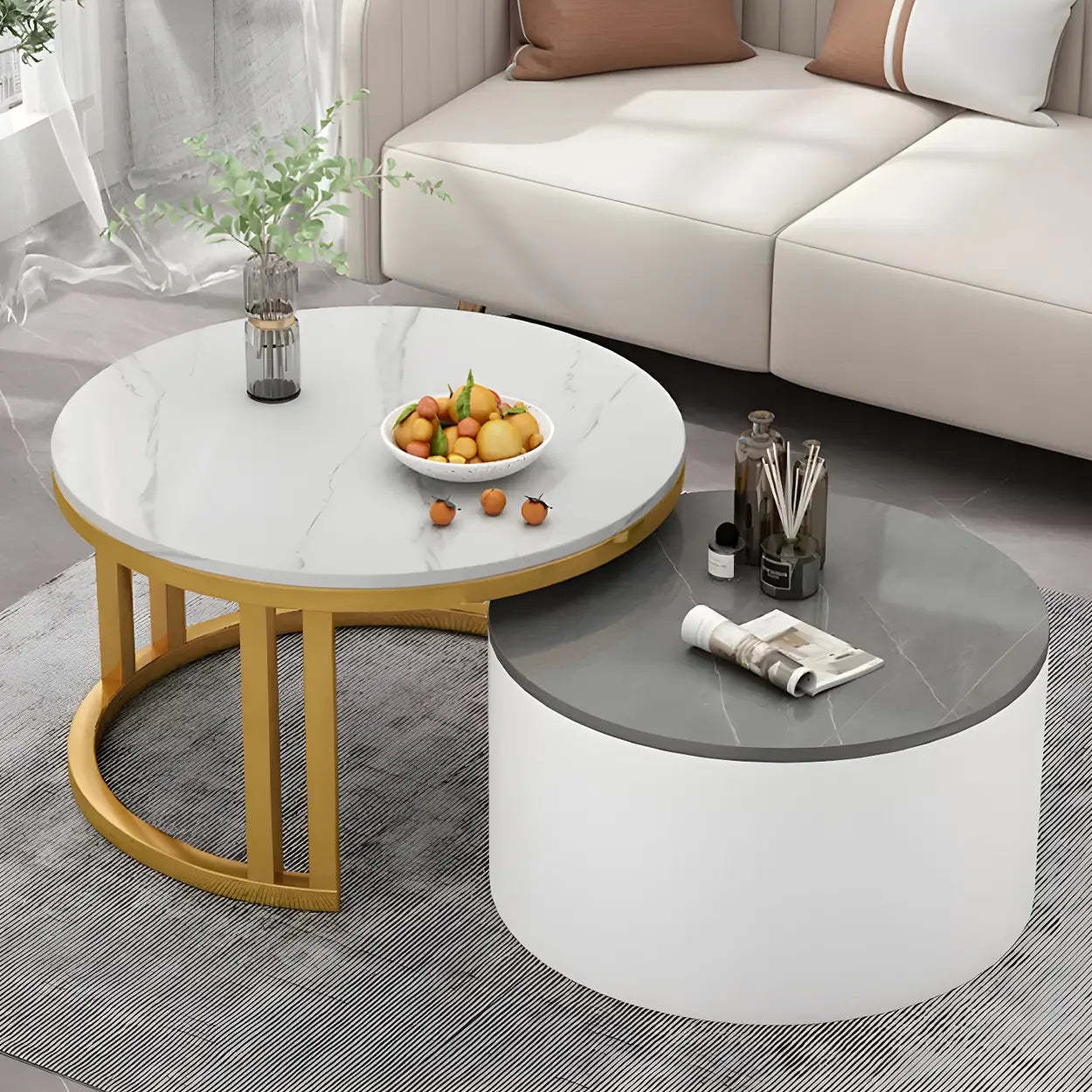 Round Storage Nesting Coffee Tables