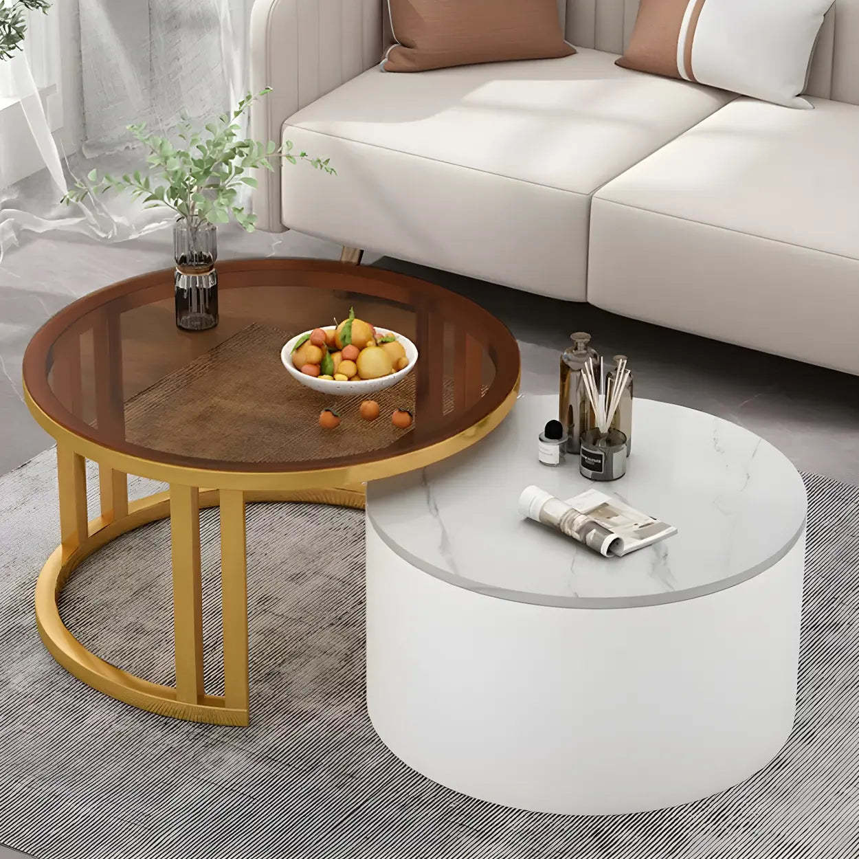 Round Storage Nesting Coffee Tables