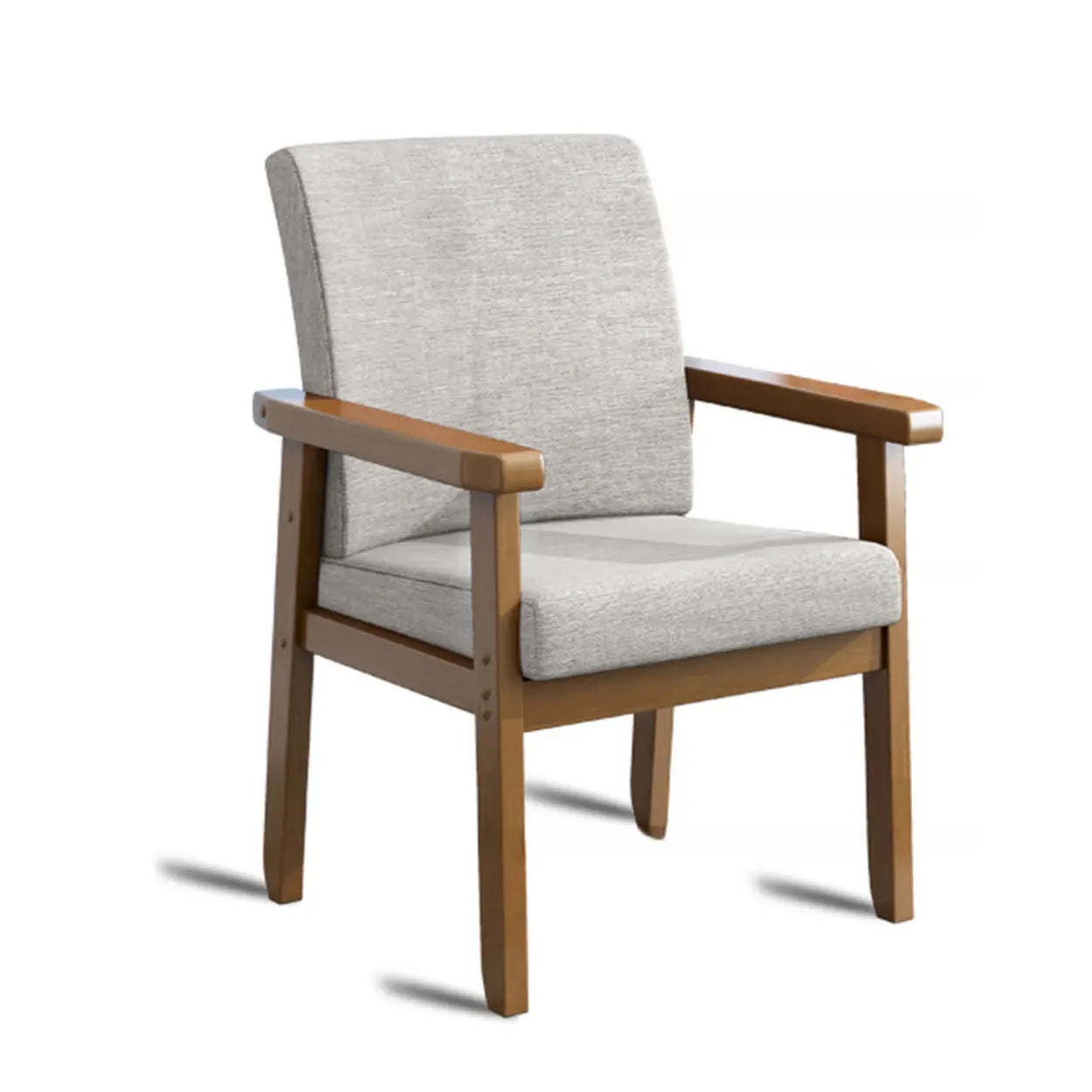 Upholstered Wood Arm Dining Chair