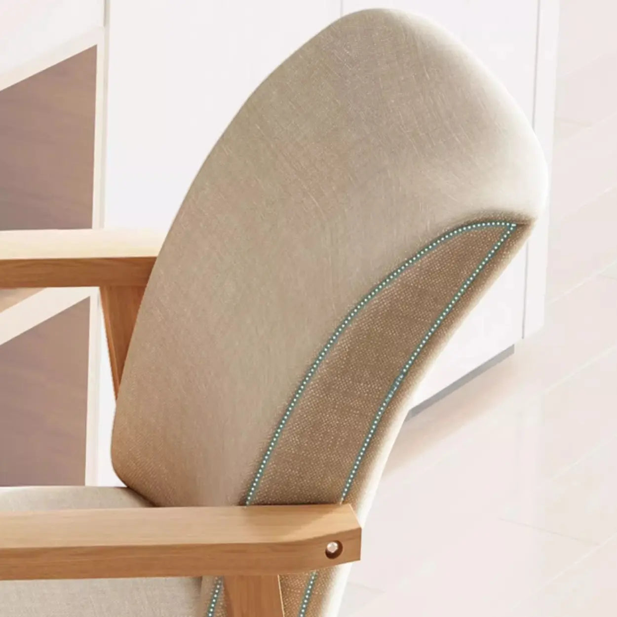 Upholstered Wood Arm Dining Chair