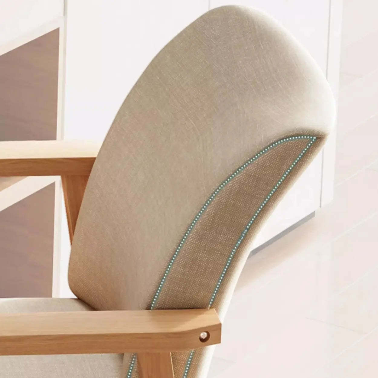 Upholstered Wood Arm Dining Chair
