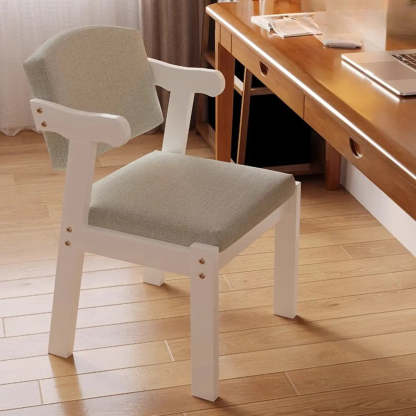 Upholstered Wood Arm Dining Chair