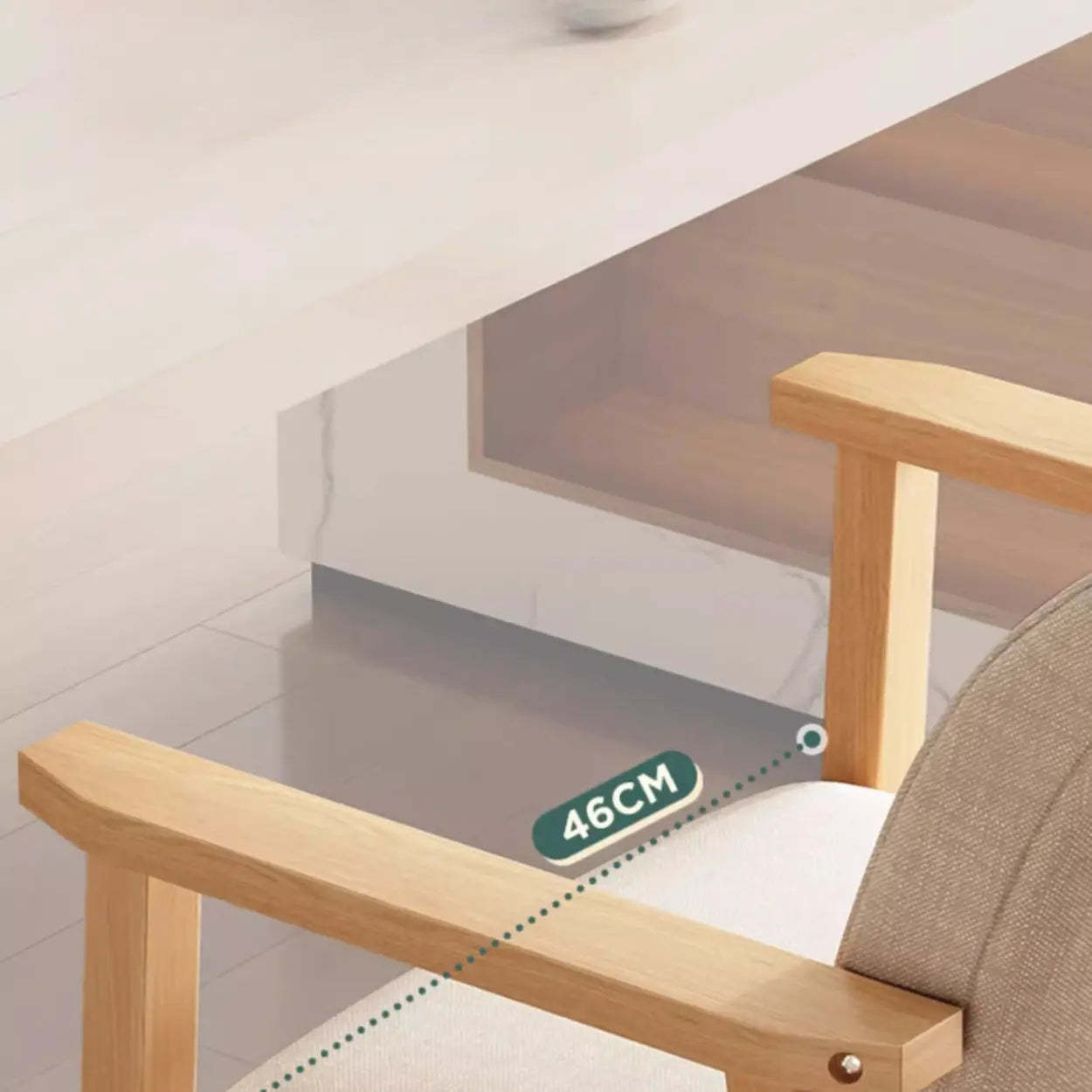 Upholstered Wood Arm Dining Chair