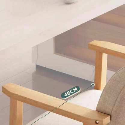 Upholstered Wood Arm Dining Chair