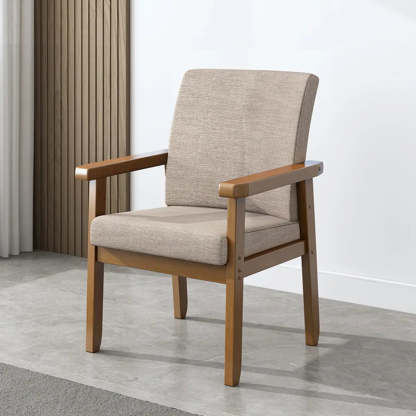 Upholstered Wood Arm Dining Chair