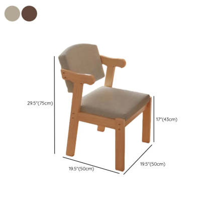 Upholstered Wood Arm Dining Chair