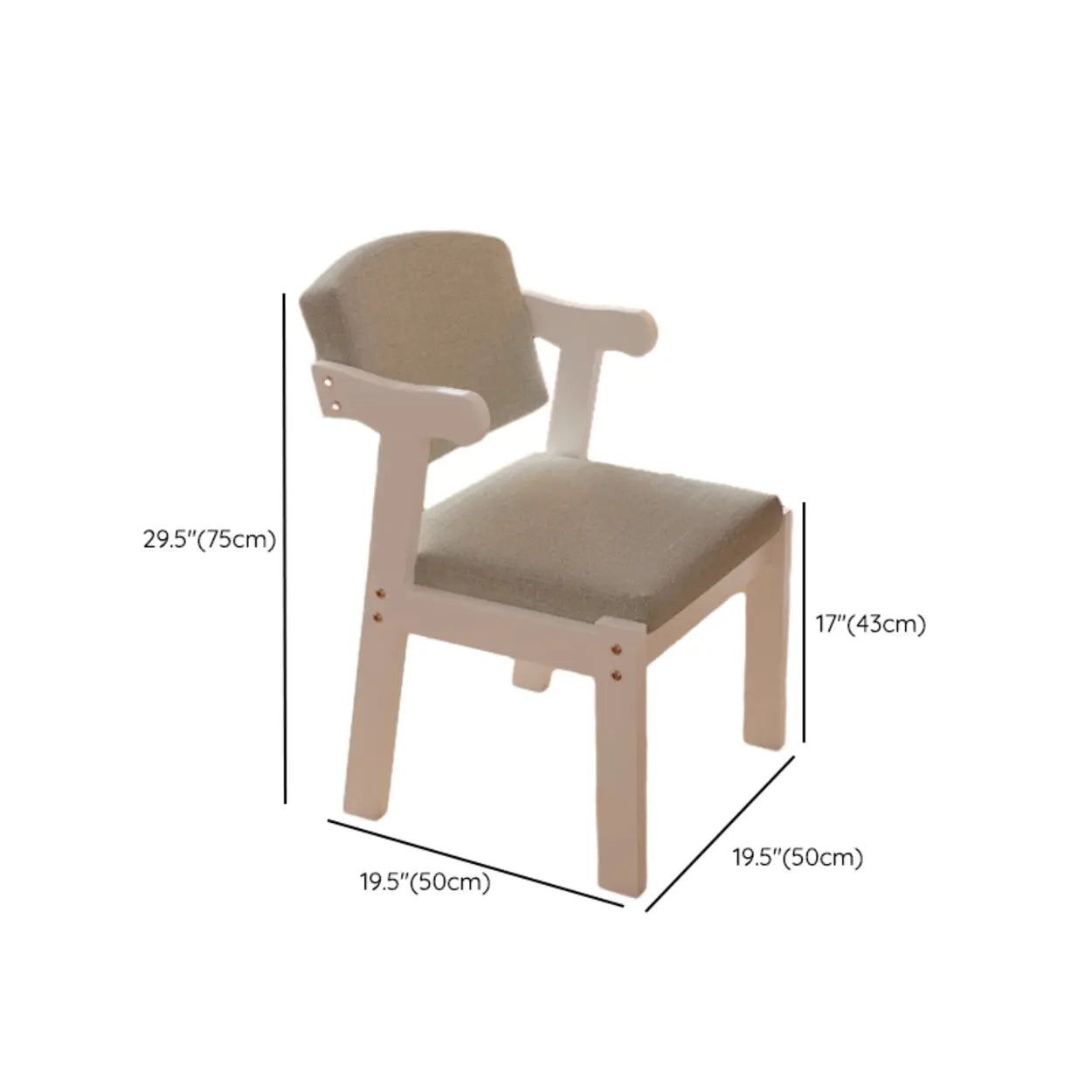 Upholstered Wood Arm Dining Chair