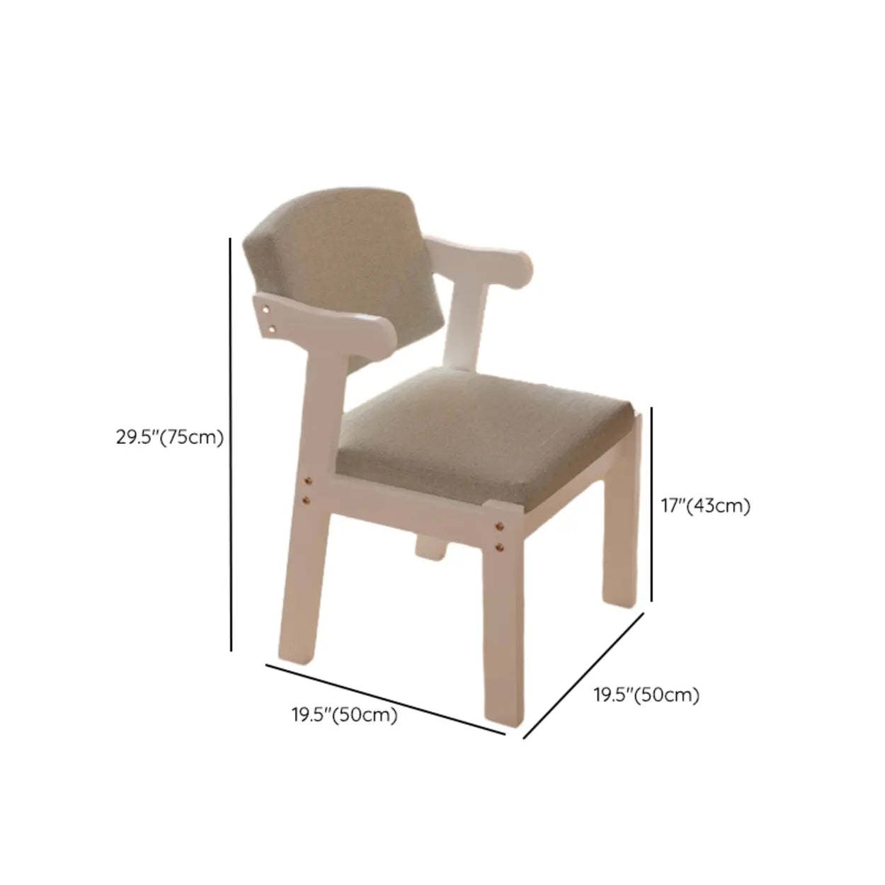 Upholstered Wood Arm Dining Chair