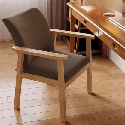 Upholstered Wood Arm Dining Chair