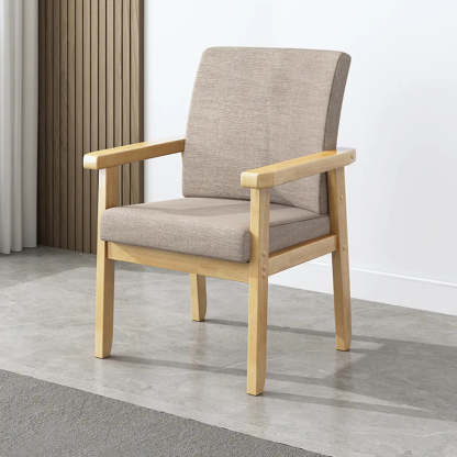Upholstered Wood Arm Dining Chair