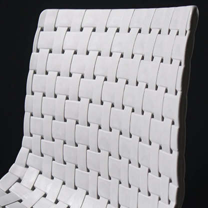 Woven Polymer Adjustable Armless Swivel Bar Stool