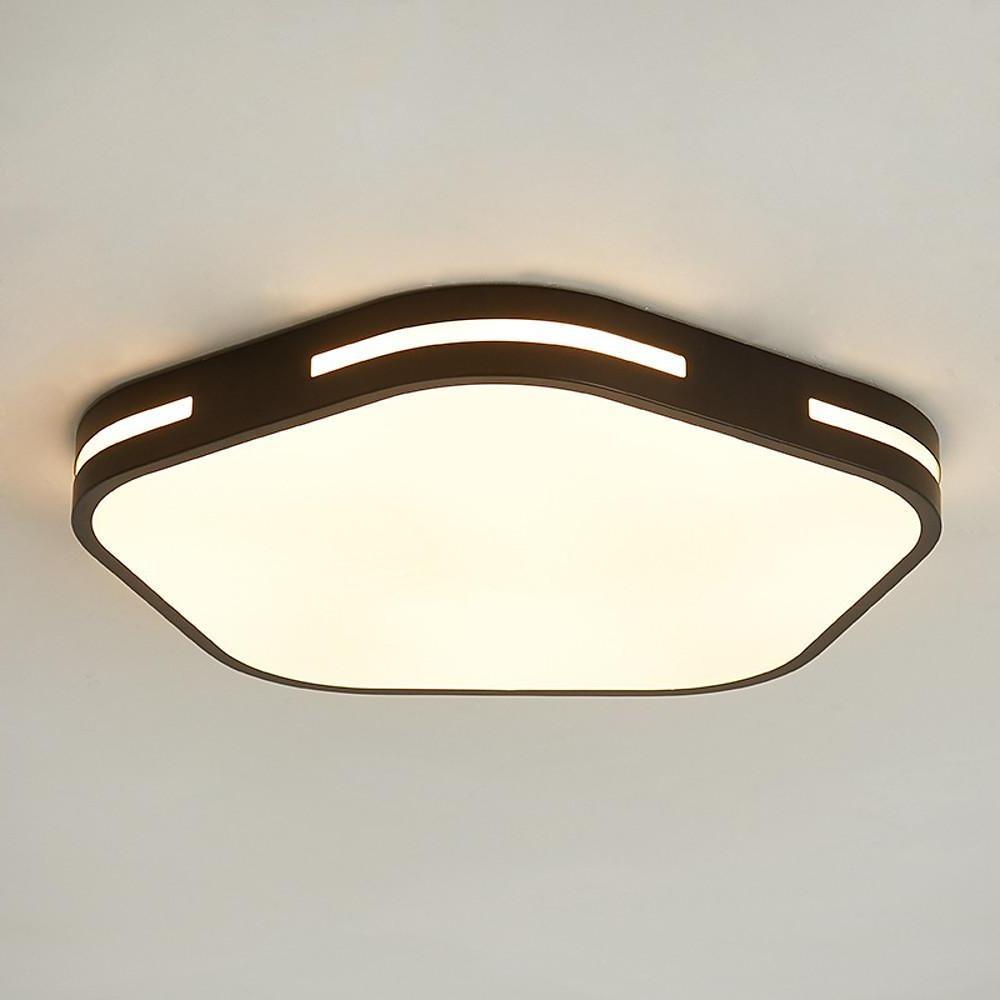 Hexagon Flush Mount Light Fixture Minimalist LED Ceiling Light-Lighom