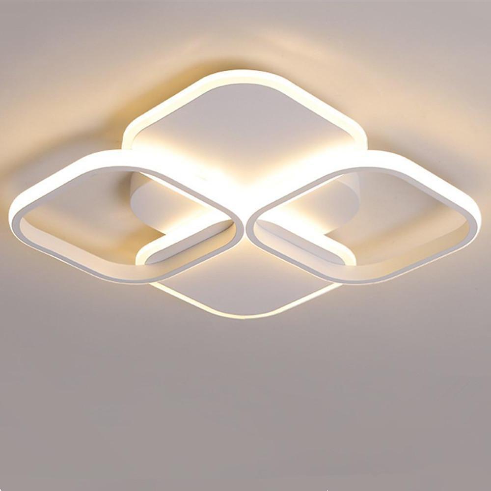 Overlapping Square Geometric LED Flush Mount