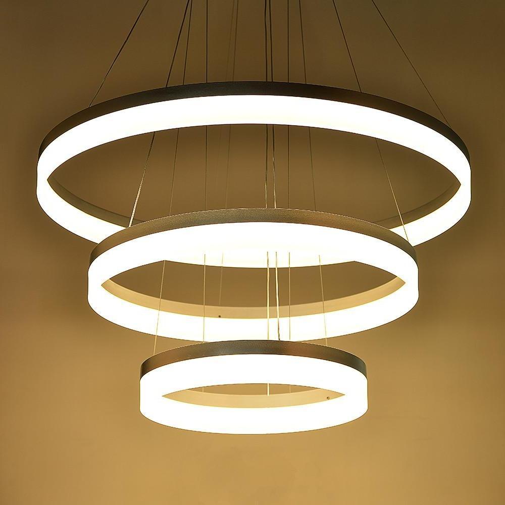 Adjustable 3-Ring Dimmable LED Modern Chandelier