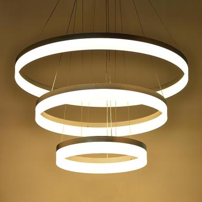 Adjustable 3-Ring Dimmable LED Modern Chandelier