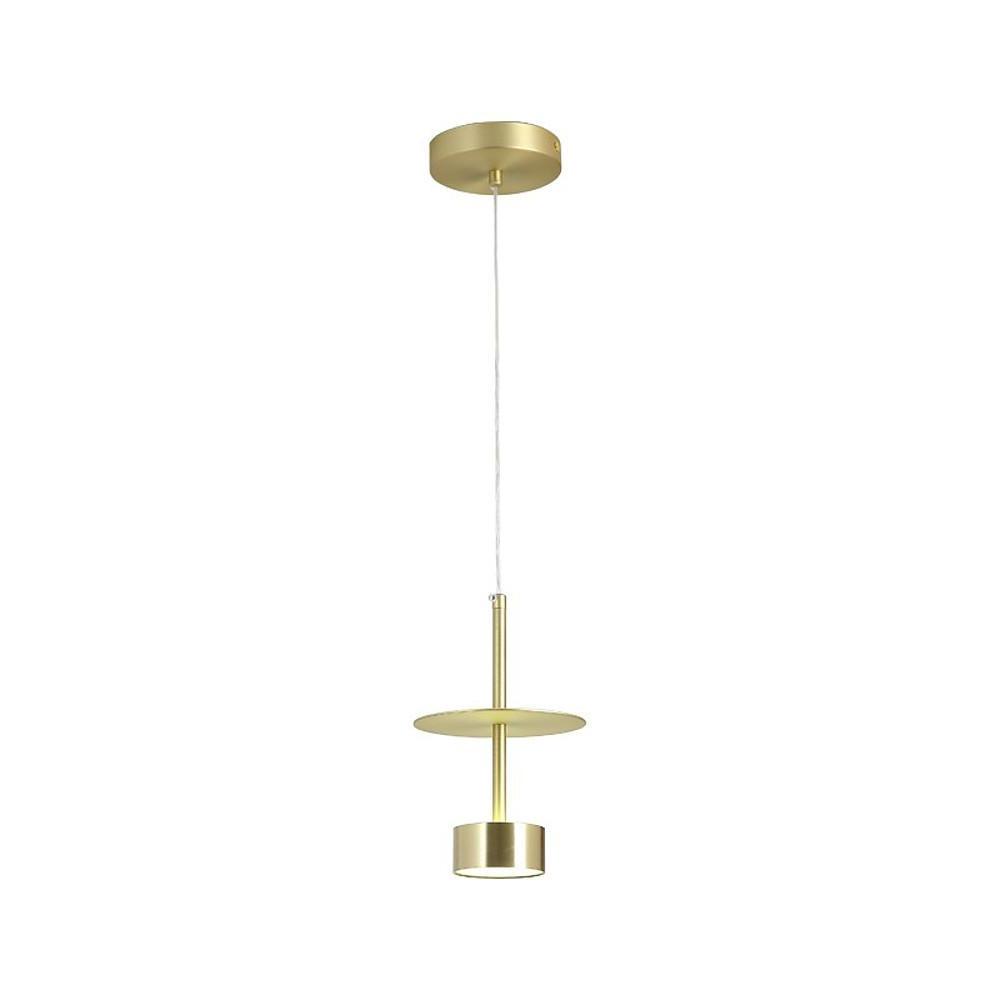 Industrial 1-bulb island gold pendant lighting — Cool White (6000K)