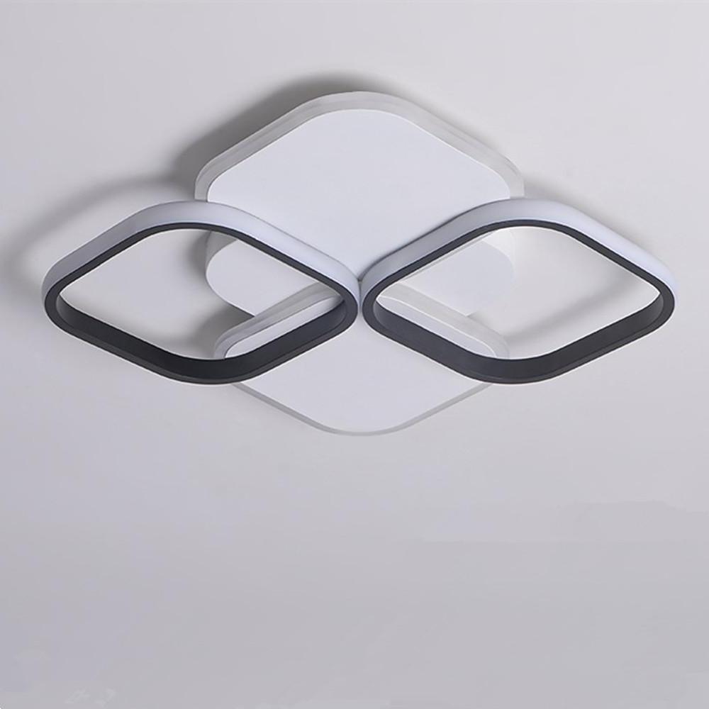 Overlapping Squares LED Modern Ceiling Light Flush Mount Lighting-Lighom