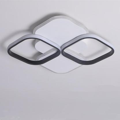 Overlapping Squares LED Modern Ceiling Light Flush Mount Lighting-Lighom