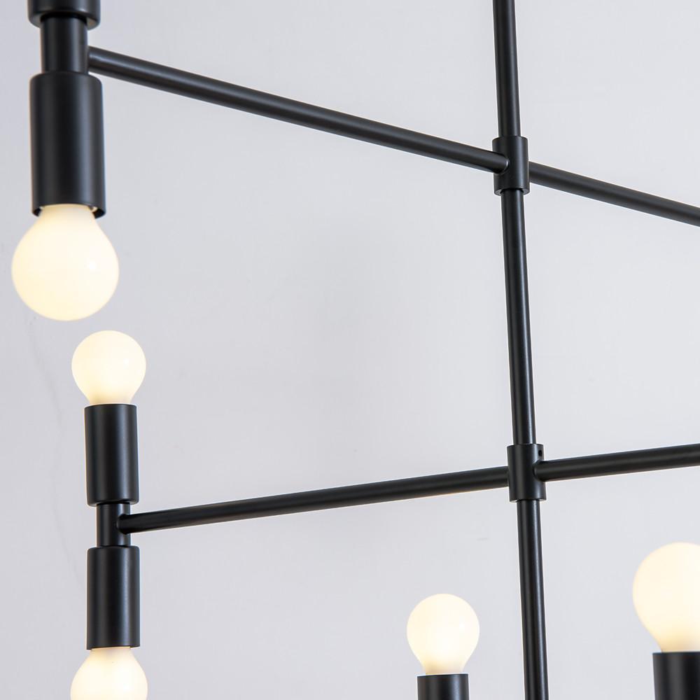 12 Lights LED Electroplated Metal Adjustable Modern Pendant Lights-Lighom