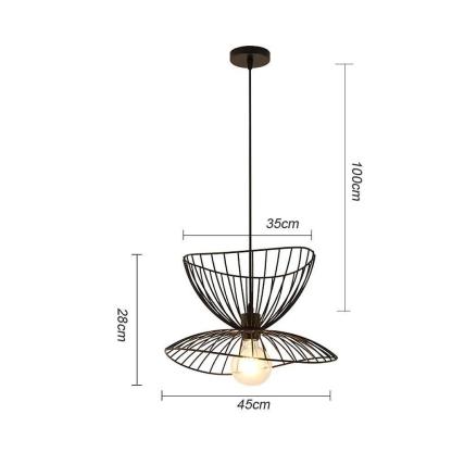 Artistic Double Wire Basket LED Vintage Pendant Lamp — 2 PCS
