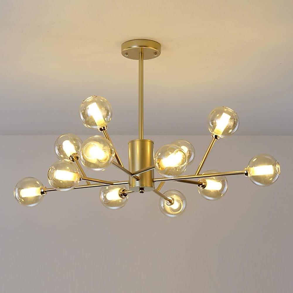 12-Bulb Glass Sputnik LED Nordic Island Pendant Light