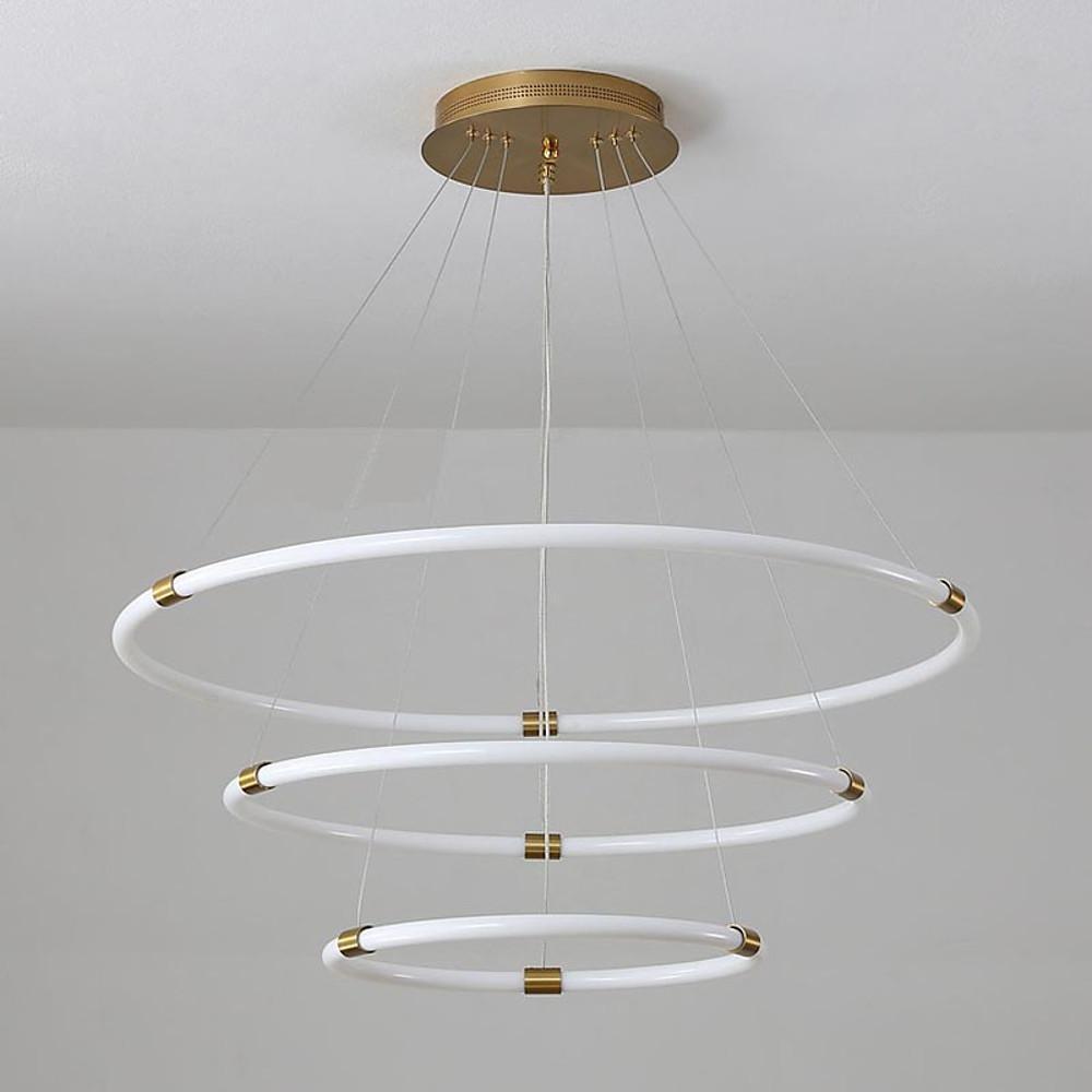 Surround Circle LED Chandelier: 2/3-Light, 4000K, Acrylic-Lighom