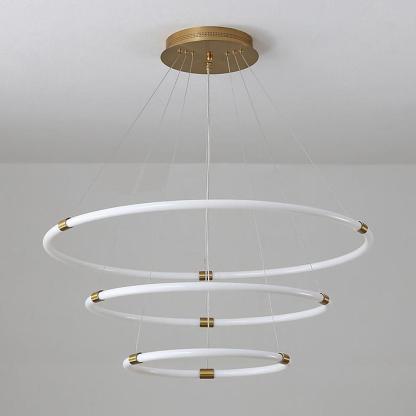Surround Circle LED Chandelier: 2/3-Light, 4000K, Acrylic-Lighom