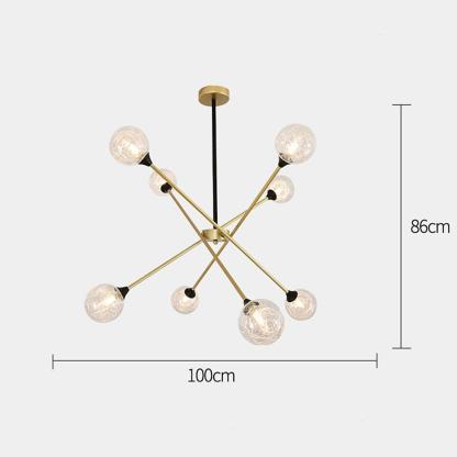 LED Modern Glass Sputnik Island Pendant Chandelier