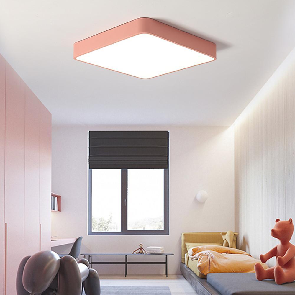 Square LED Flush Mount Kids Bedroom Ceiling Light