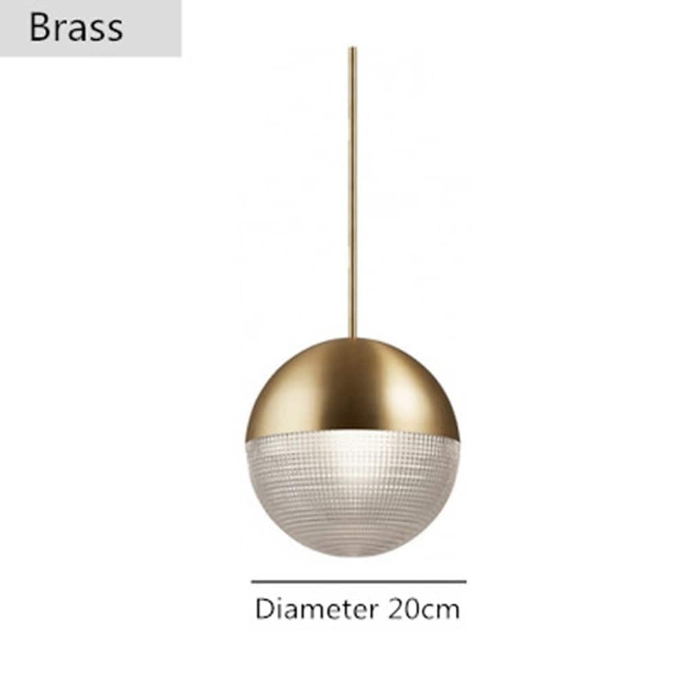 Nordic Round Ball Glass LED Pendant Light — Black