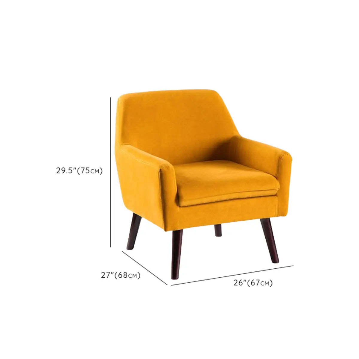 Yellow Arm Chair with Slipcover